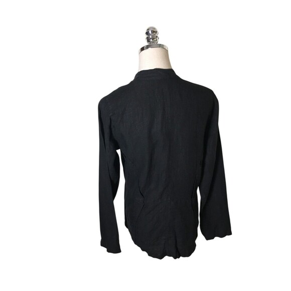 CMC Jacket Women's Size Small Black 100% Linen Long Sleeve - Picture 3 of 5